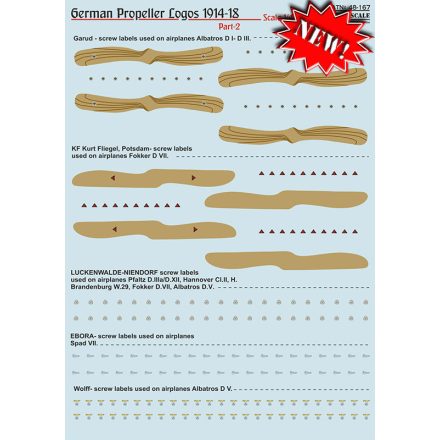 Print Scale Logos of German propellers of World War I Part 2 matrica