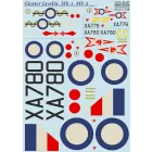 Print Scale Gloster Javelin Part 1 The complete set 2 leaf matrica