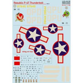 Print Scale Republic P-47 D Part 3 matrica