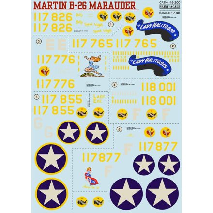 Print Scale Martin Marauder B-26B-MA matrica