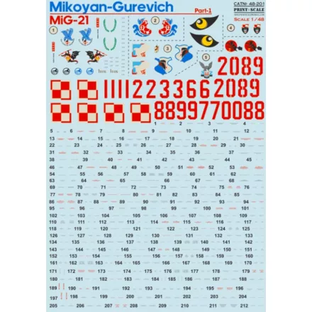 Print Scale MiG-21 Polish Air Force Part 1 matrica