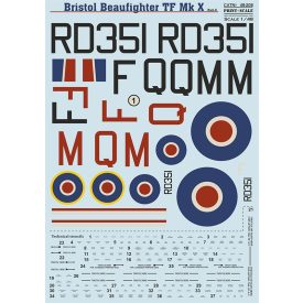 Print Scale Bristol Beaufighter TF Mk X Part 3 matrica