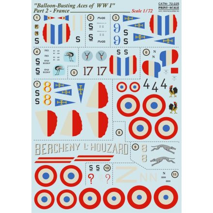 Print Scale Balloon-Busting Aces of WW I Part 2 - France Including Spad S.XIII, Nieuport 16, Spad VII, Nieuport 17,
