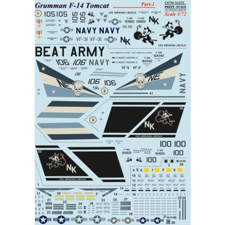 Print Scale Grumman F-14 Tomcat Part 1 In the complete set matrica