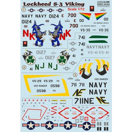 Print Scale Lockheed S-3 Viking In the complete set matrica