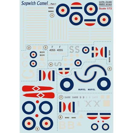 Print Scale Sopwith Camel Part-1 matrica