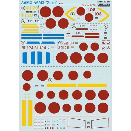 Print Scale Mitsubishi A6M2-A6M3 "Zero" Part-2 matrica