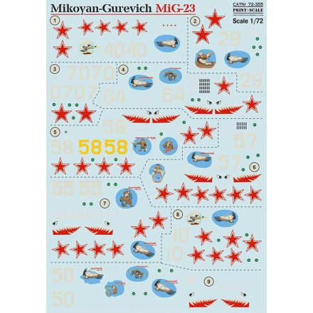 Print Scale Mikoyan-Gurevich MiG-23 matrica