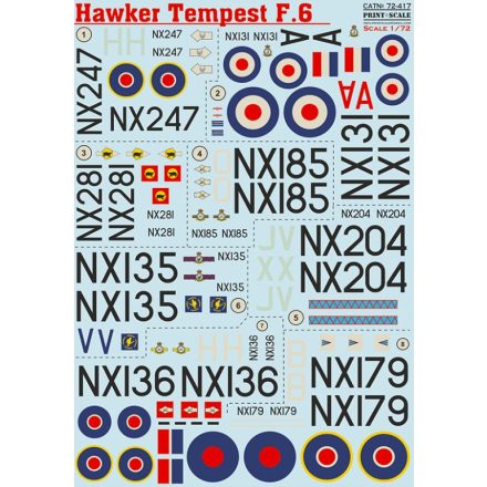 Print Scale Hawker Tempest F.6 matrica