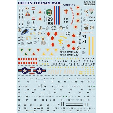 Print Scale Bell UH-1 in Vietnam War matrica