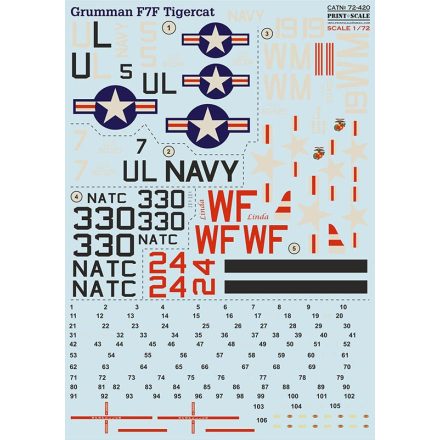 Print Scale Grumman F7F Tigercat matrica