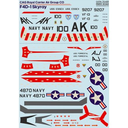Print Scale F4D-1 Skyray matrica