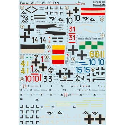 Print Scale FW-190 D-9 Part 2 matrica
