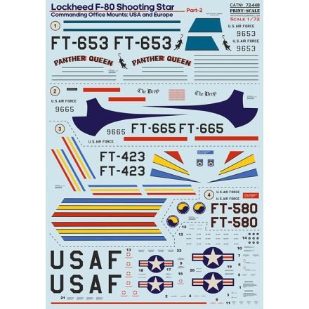 Print Scale Lockheed F-80. USA & Europe Part 2 matrica