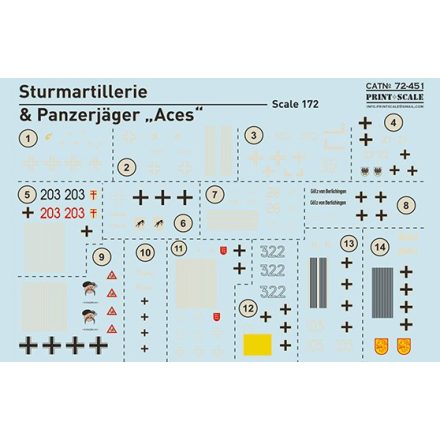 Print Scale Sturmartillerie and Panzerjager Aces matrica