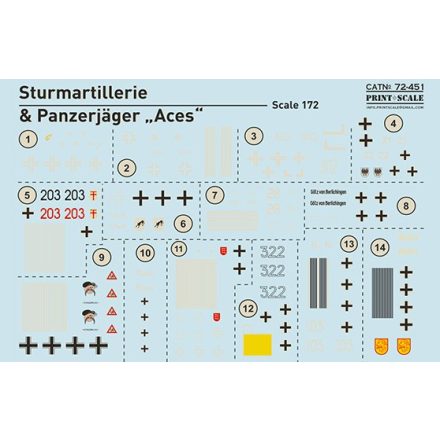 Print Scale Sturmartillerie and Panzerjager Aces matrica