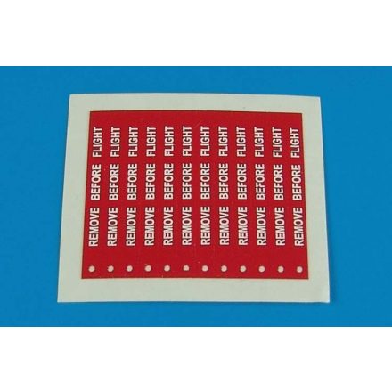 Aerobonus Remove before flight flags - with lettering