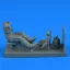 Aerobonus German Luftwaffe WWII Pilot with parachute for Bf 109K for Hasegawa