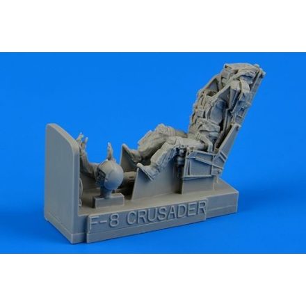 Aerobonus US Navy fighter pilot with ejection seat for fitting inside the cockpit of Vought F-8E/F-8H/F-8J/F-8K Crusader