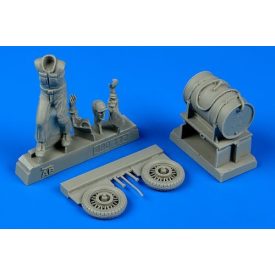   Aerobonus U.S. Army aircraft mechanic WWII with fuel cart - Pacific theatre