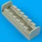 Quickboost Bf 109G/K exhaust for Hasegawa kit műgyanta repülő kiegészítő