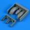 Quickboost Gloster Meteor F.8/FR.9 wheel fenders for Revell műgyanta repülő kiegészítő