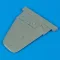 Quickboost Junkers Ju 88G correct tail fin for Zvezda kit műgyanta repülő kiegészítő