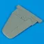 Quickboost Junkers Ju 88G correct tail fin for Zvezda kit műgyanta repülő kiegészítő