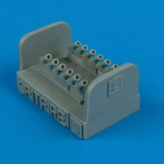   Quickboost Spitfire Mk. IX exhausts - round for Hasegawa kit műgyanta repülő kiegészítő