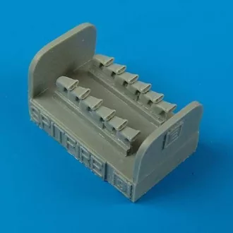   Quickboost Spitfire Mk. IX exhausts - Fishtail for Hasegawa kit műgyanta repülő kiegészítő