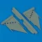 Quickboost MiG-21MF/bis/SMT correct stabilizers for Fujimi kit műgyanta repülő kiegészítő