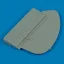 Quickboost Spitfire Mk.IX broad chord rudder műgyanta repülő kiegészítő