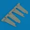 Quickboost F4U Corsair stabilizer for Tamiya műgyanta repülő kiegészítő