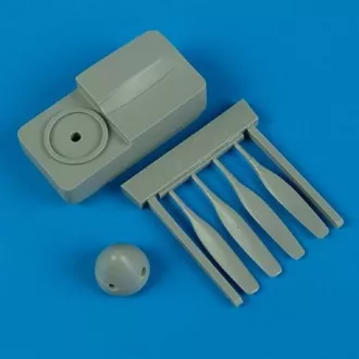   Quickboost F-51D Mustang propeller w/tool f.Tamiya műgyanta repülő kiegészítő