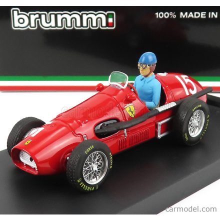 BRUMM FERRARI F1 500 F2 N 15 WINNER ENGLISH GP ALBERTO ASCARI 1952 WORLD CHAMPION - WITH DRIVER FIGUR