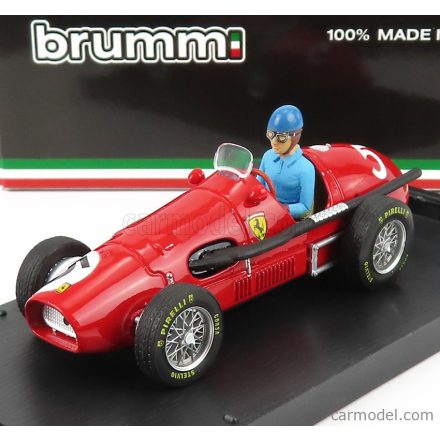 BRUMM FERRARI F1 500 F2 N 5 WINNER ENGLISH GP ALBERTO ASCARI 1953 WORLD CHAMPION - WITH DRIVER FIGURE