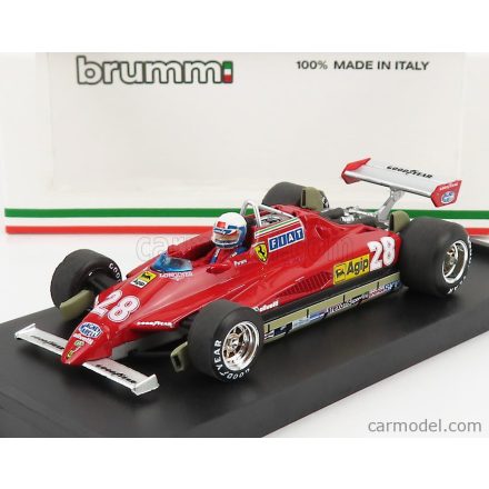 BRUMM FERRARI  F1 126C2 N 28 WINNER SAN MARINO IMOLA GP 1982 DIDIER PIRONI - WITH DRIVER FIGURE