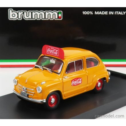 BRUMM FIAT 600 I SERIES VEICOLO PUBLICITARIO COCA-COLA OLIMPIADI DI ROMA 1960