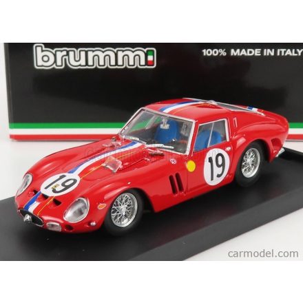 BRUMM FERRARI 250 GTO 3.0L V12 COUPE TEAM PIERRE NOBLET N 19 2nd 24h LE MANS 1962 J.GUICHET - P.NOBLET