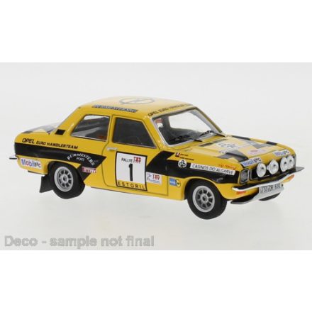 IXO OPEL Ascona A, No.1, Opel Euro Händlerteam, Rally WM, Rally Portugal, A.Warmbold/J.Todt, 1974