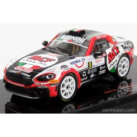   IXO FIAT  124 ABARTH RGT TEAM MCF SAFETY BELTS N 10 RALLY SANREMO 2019 E.BRAZZOLLI - M.FENOLI