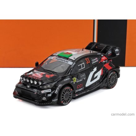 IXO TOYOTA YARIS GR HYBRID RALLY1 TEAM TOYOTA GAZOO RACING WRT (night version) N 33 2nd RALLY MONTECARLO 2025 ELFYN EVANS- SCOTT MARTIN