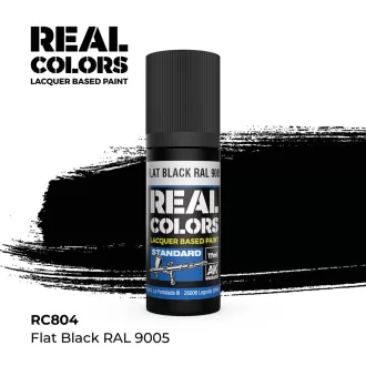   AK Interactive - Real Colors: Flat Black RAL 9005 17 ml. festék