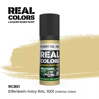   AK Interactive - Real Colors: Elfenbein-Ivory RAL 1001 (Interior Color) 17 ml. festék
