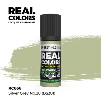   AK Interactive - Real Colors: Silver Grey No.28 (BS381) 17 ml. festék