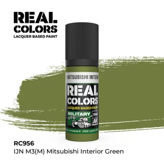   AK Interactive - Real Colors: IJN M3 (M) MITSUBISHI Interior Green 17 ml. festék