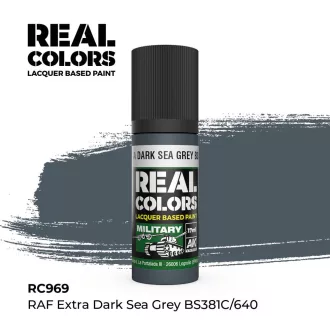   AK Interactive - Real Colors: RAF Extra Dark Sea Grey BS381C/640 17 ml. festék