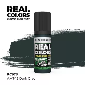   AK Interactive - Real Colors: AMT-12 Dark Grey 17 ml. festék