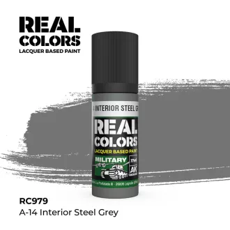   AK Interactive - Real Colors: A-14 Interior Steel Grey 17 ml. festék