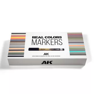   AK Interactive - SPECIAL BOX REAL COLORS MARKERS - 34 units festékfilc-készlet